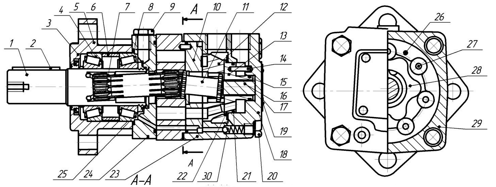 конструкция гидромотора МПГ 125